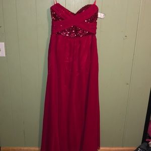 Red formal dress